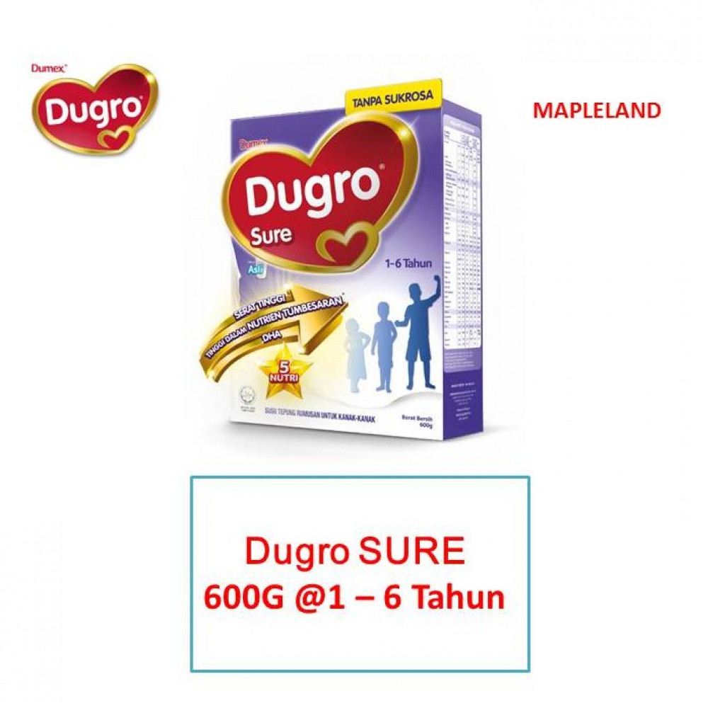 DUMEX DUGRO SURE 1-6 TAHUN 600g DUMEX DUGRO SURE 1-6 TAHUN 600g