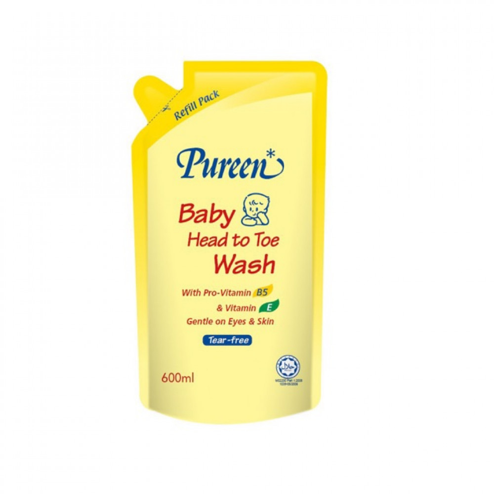 Pureen Baby Head to Toe Wash (600ml) - Refill Pack Pureen Baby Head to Toe Wash (600ml) - Refill Pack