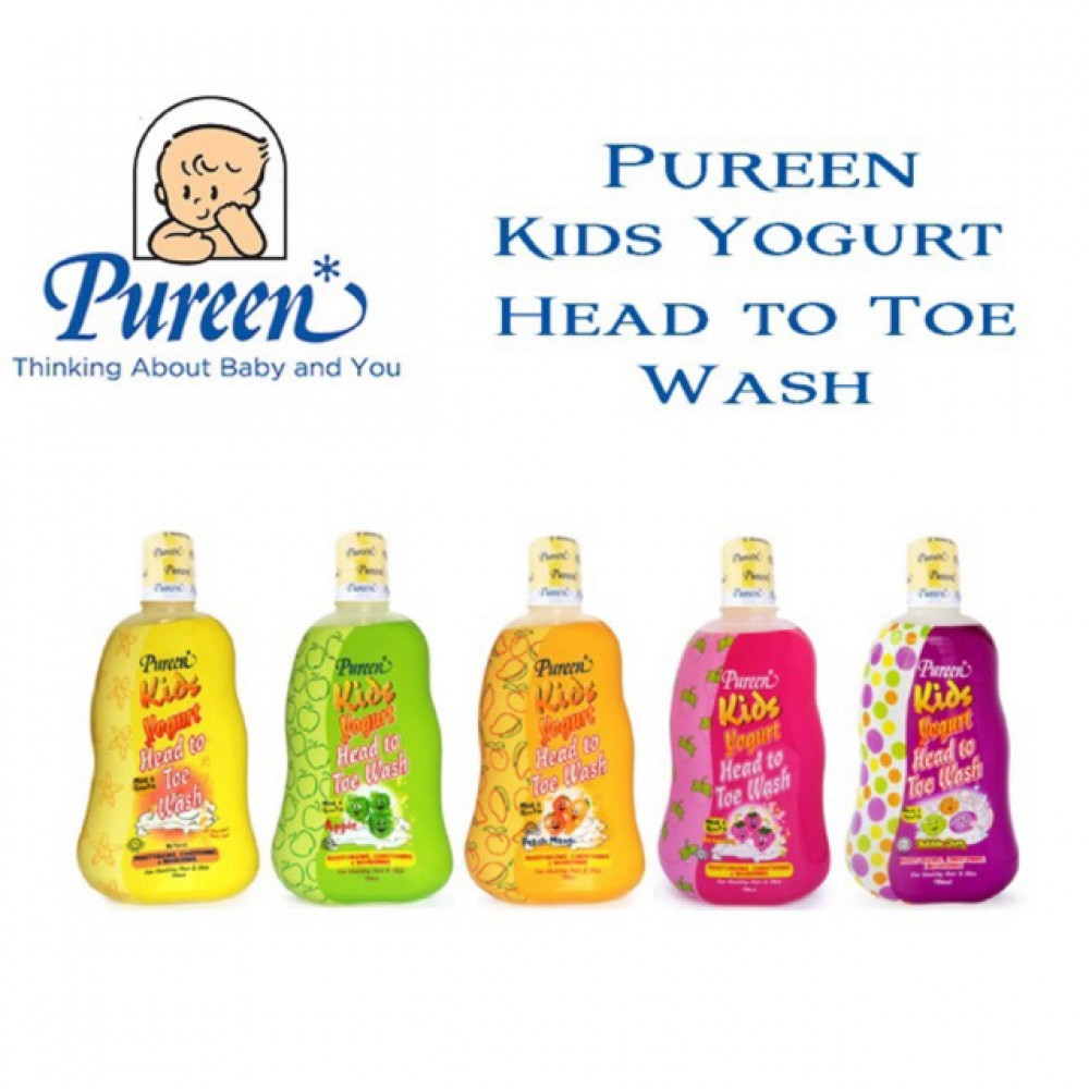 Pureen kids Head to Wash-Peach All Flavor 750ML Pureen kids Head to Wash-Peach All Flavor 750ML