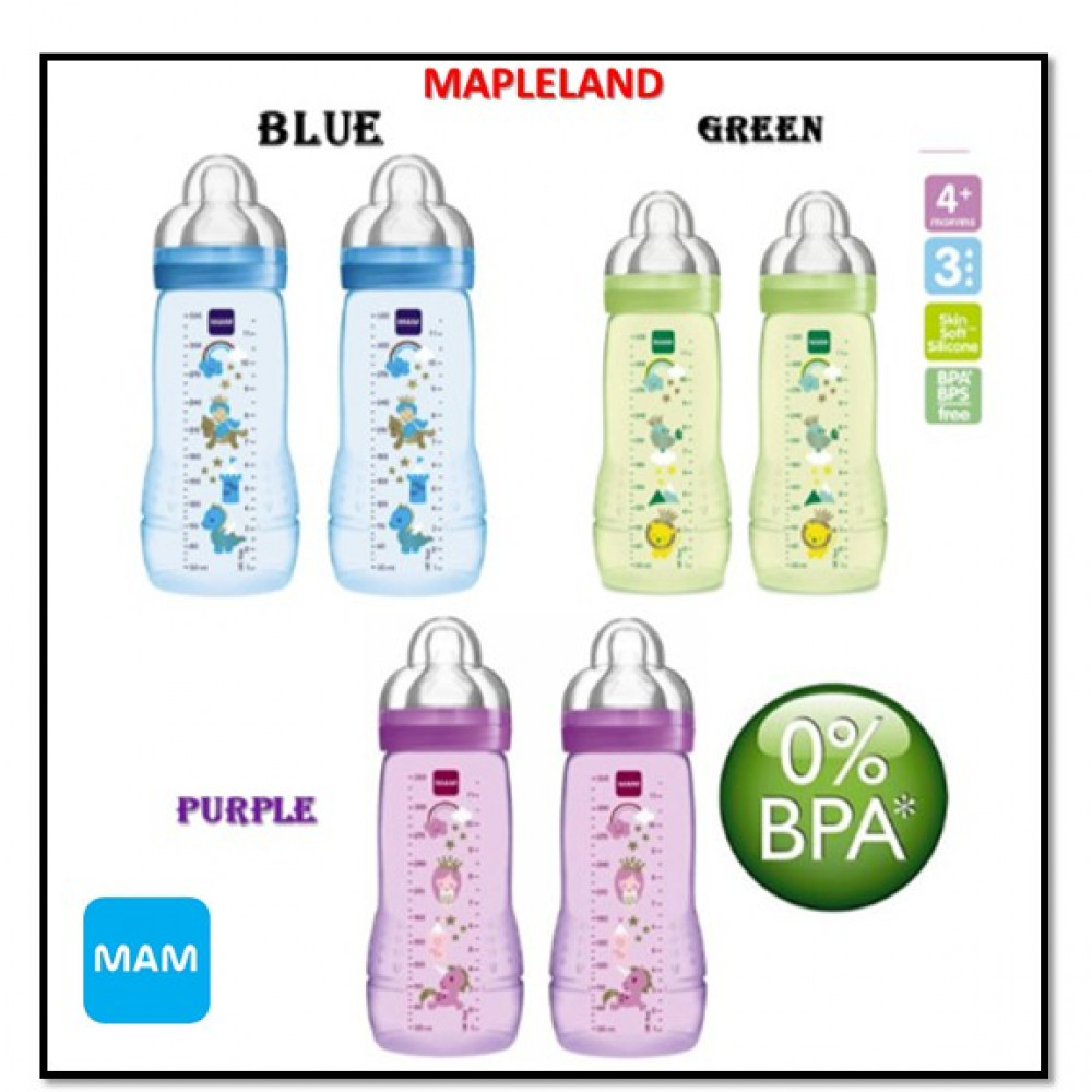 MAM 330ml Easy Active Baby Feeding Bottle (Single ) MAM 330ml Easy Active Baby Feeding Bottle (Single )