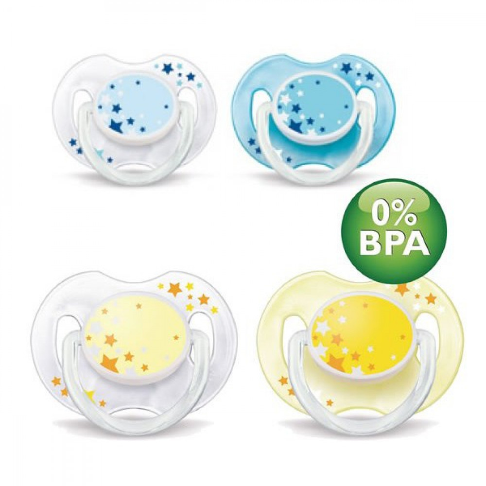 Avent Soother Night Time (0-6 Month) Twin Pack SCF176/18 Avent Soother Night Time (0-6 Month) Twin Pack SCF176/18
