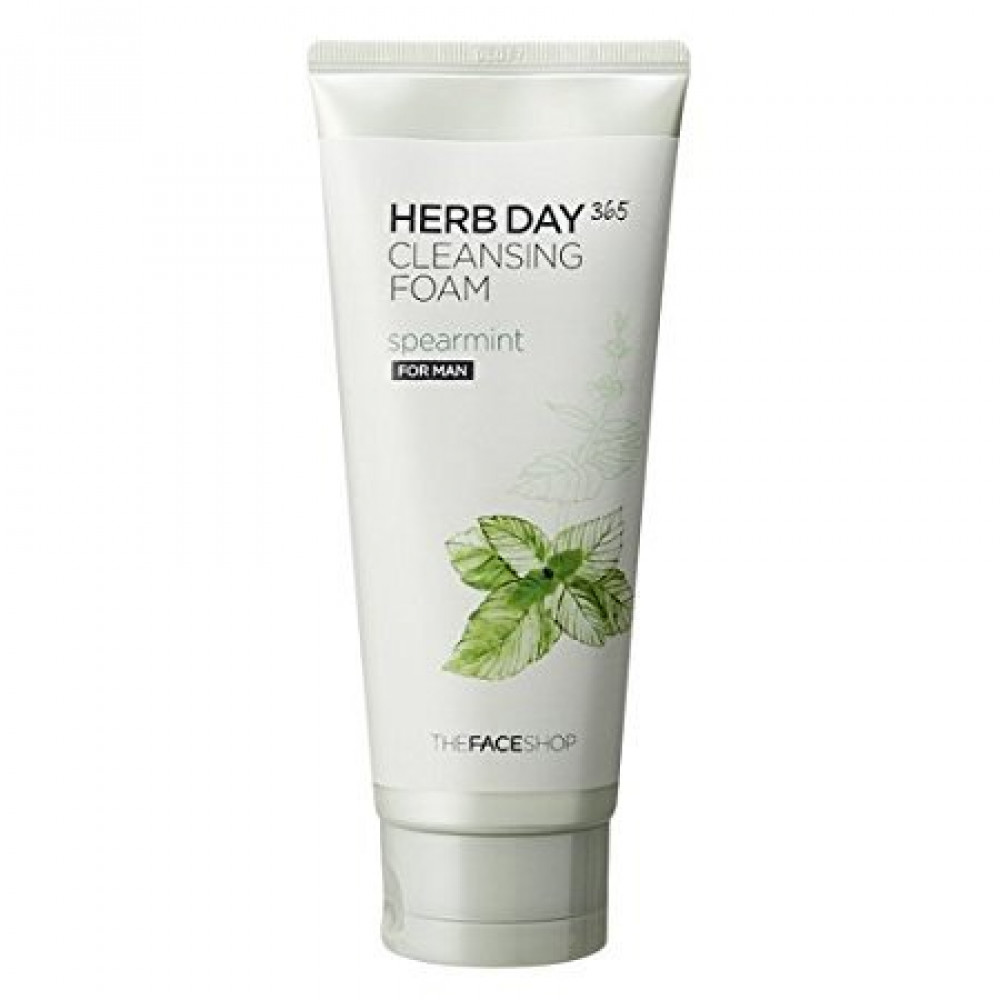 The Face Shop Herb Day 365 Cleansing Foam 170ml # Spearmint For Men