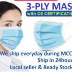 *Ready Stock*10 Pcs Disposable 3ply non Woven Mask With Ear Loop Topeng Muka 3 Lapis Breathable 独立包装 三层一次性口罩