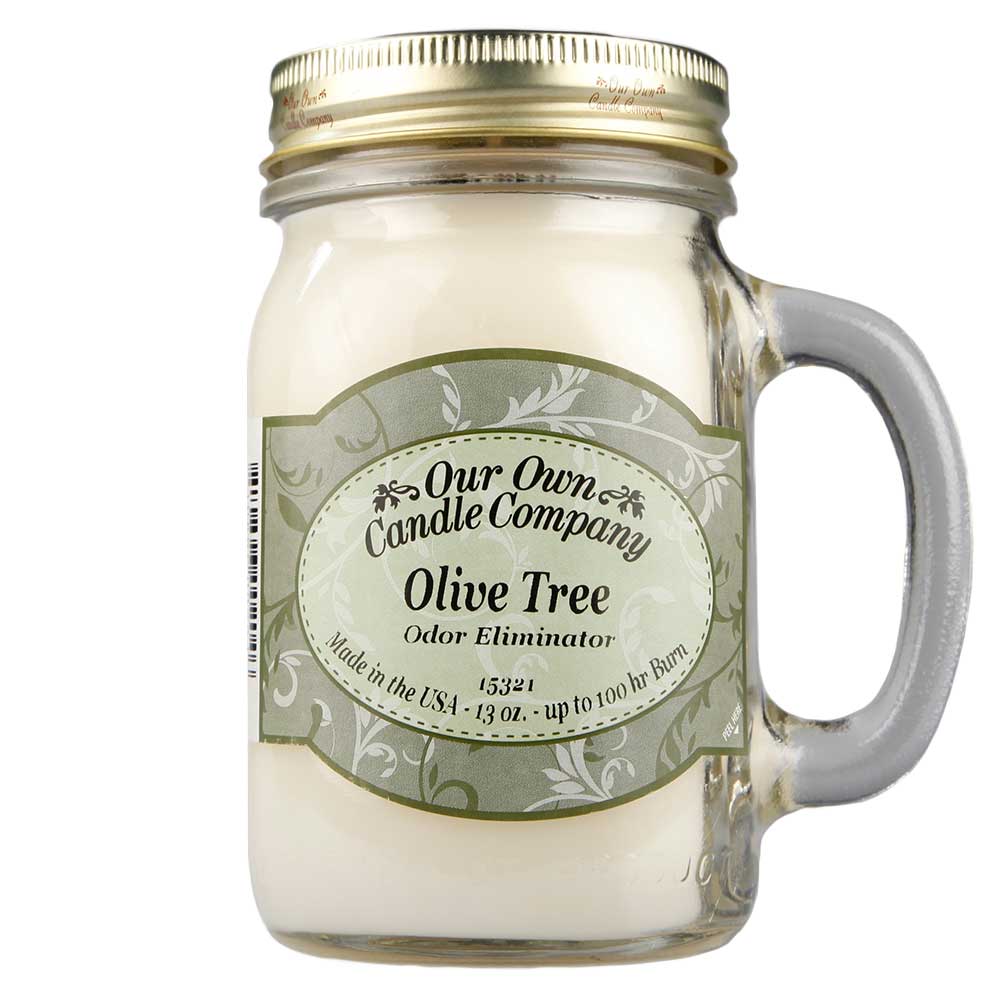 NATURAL LOOKS - Olive Tree Odour Eliminator Mason (SCENTED CANDLE)