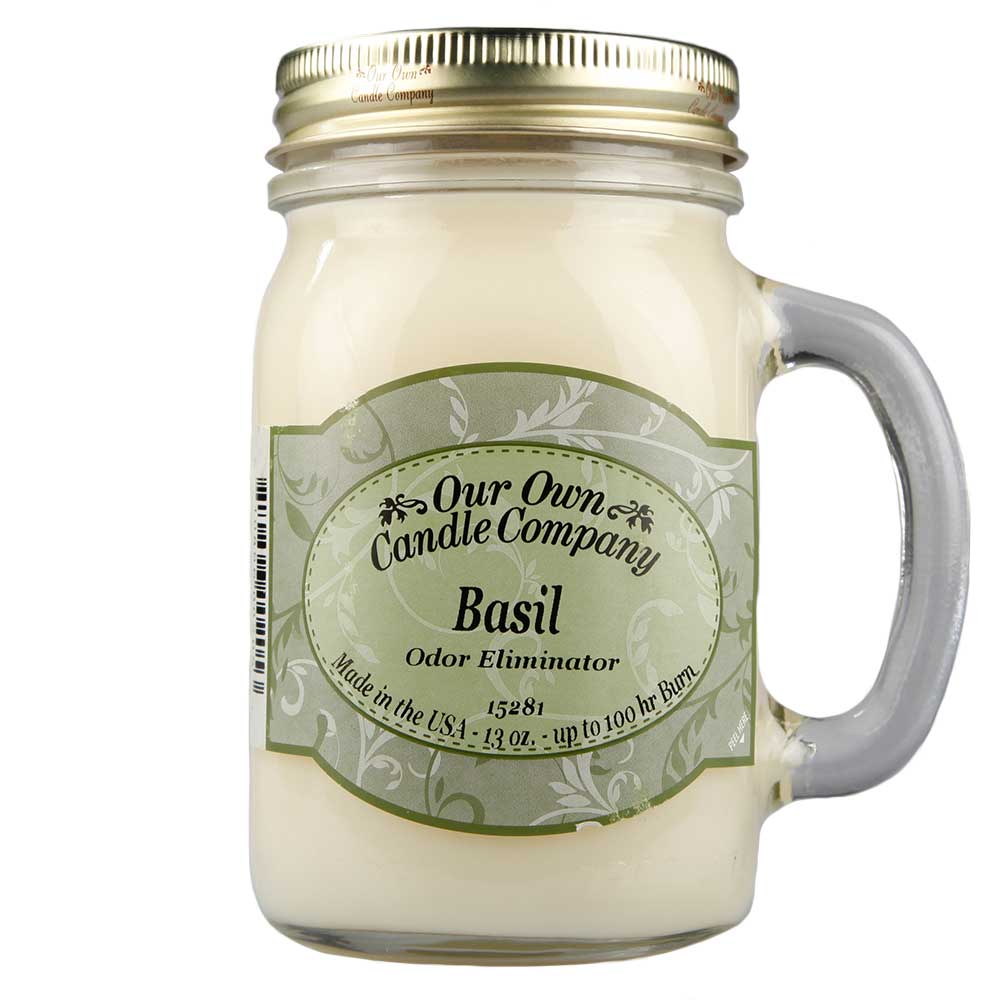 NATURAL LOOKS - Basil Odour Eliminator Mason (SCENTED CANDLE) NATURAL LOOKS - Basil Odour Eliminator Mason (SCENTED CANDLE)