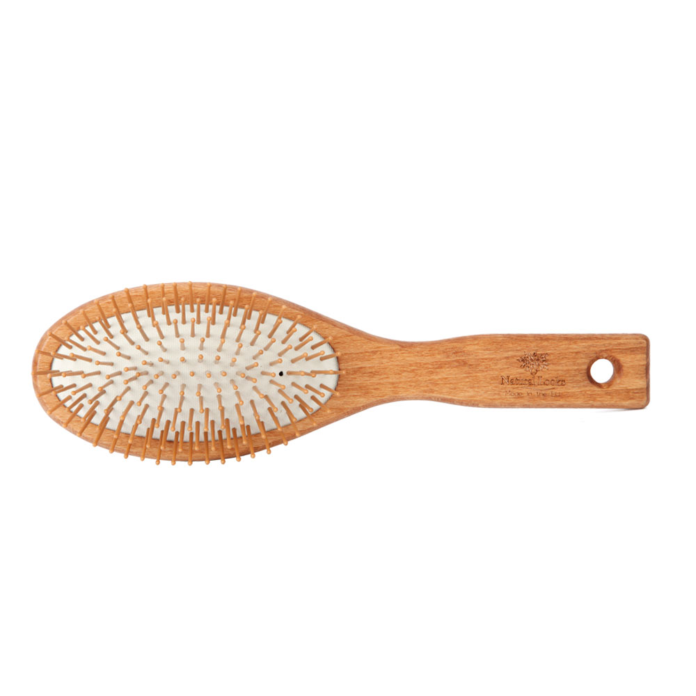 NATURAL LOOKS - CUSHIONED HAIR BRUSH PRO NATUR DARK (M)