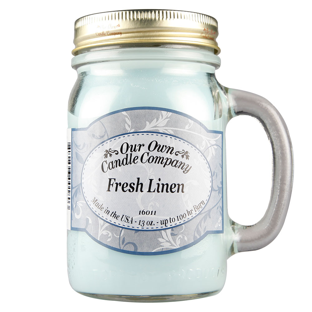 NATURAL LOOKS - Fresh Linen Mason (SCENTED CANDLE)