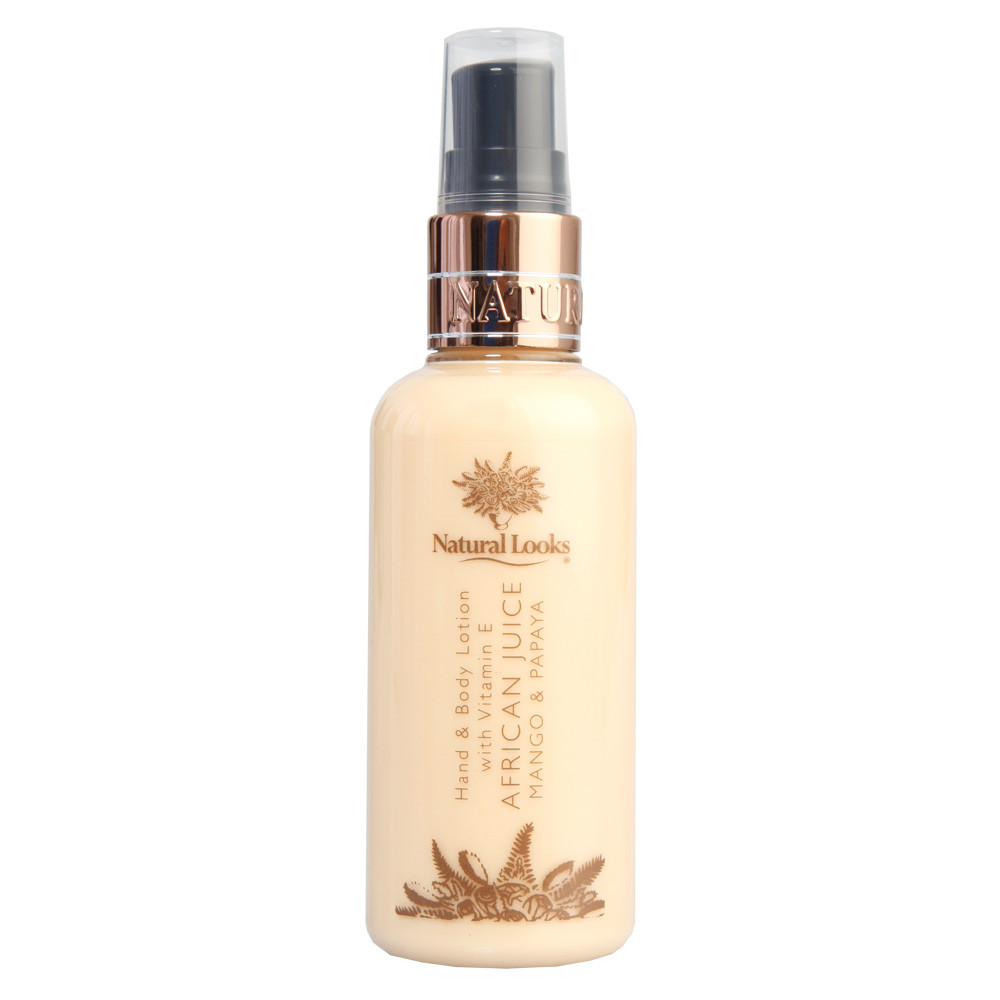 NATURAL LOOKS -  AFRICAN JUICE HAND & BODY LOTION WITH VITAMIN E 100ML  - MANGO & PAPAYA