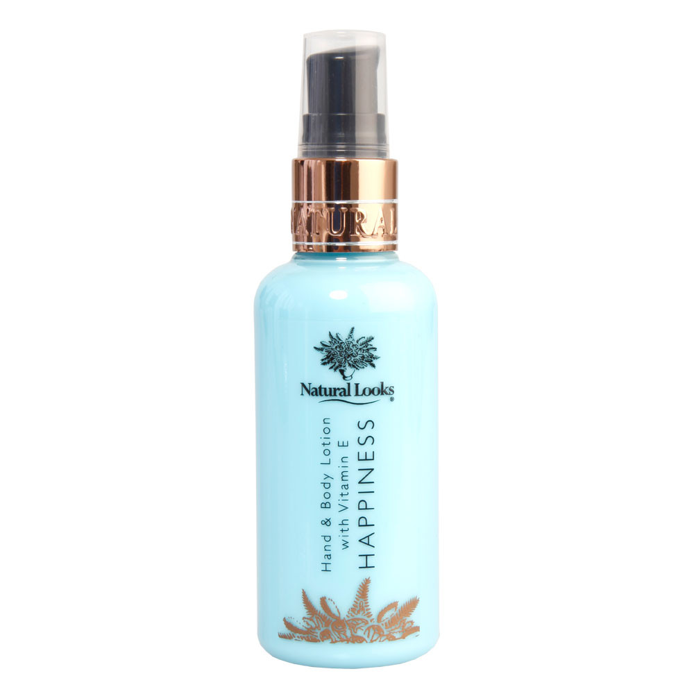 NATURAL LOOKS - HAPPINESS HAND & BODY LOTION WITH VITAMIN E 100ML NATURAL LOOKS - HAPPINESS HAND & BODY LOTION WITH VITAMIN E 100ML