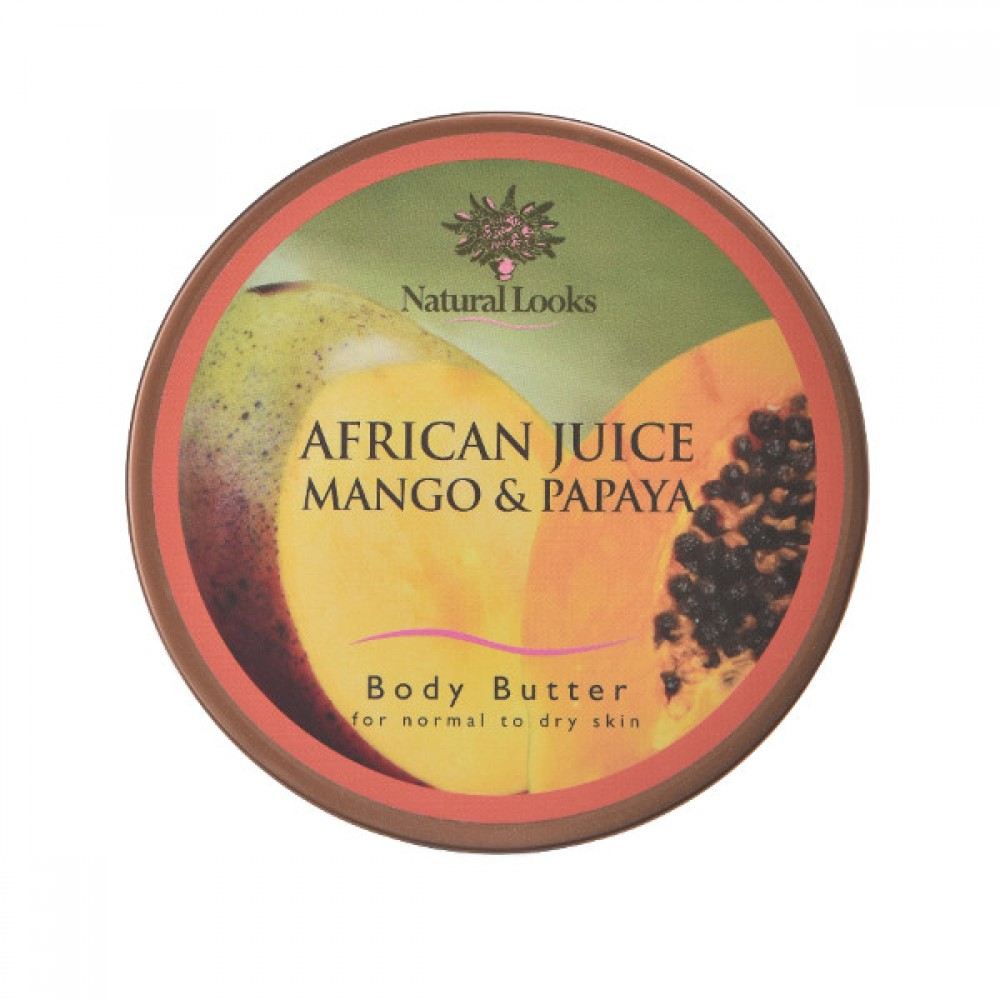NATURAL LOOKS - African Juice Body Butter 220ml - MANGO & PAPAYA NATURAL LOOKS - African Juice Body Butter 220ml - MANGO & PAPAYA
