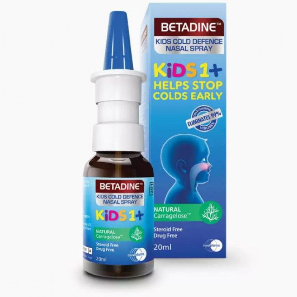 BETADINE KIDS 1+ COLD DEFENCE NASAL SPRAY 20 ML (EXP 12/2020) BETADINE KIDS 1+ COLD DEFENCE NASAL SPRAY 20 ML (EXP 12/2020)