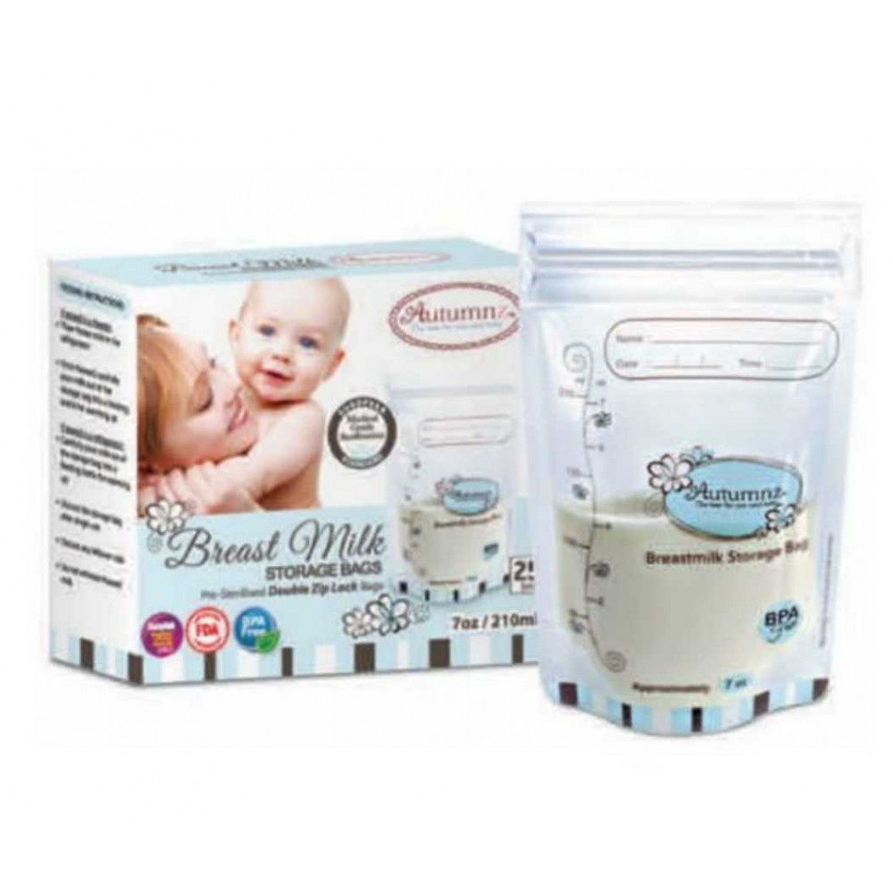 (clearance) Autumnz Double Ziplock 7oz Breastmilk Storage Bag(25+3pcs) (clearance) Autumnz Double Ziplock 7oz Breastmilk Storage Bag(25+3pcs)