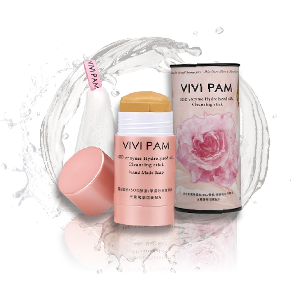 VIVI PAM SOD 酵能蠶絲蛋白洗顏棒(附起泡網) VIVI PAM SOD 酵能蠶絲蛋白洗顏棒(附起泡網)