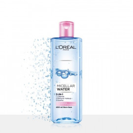 image of LOREAL 巴黎萊雅 三合一卸妝潔顏水(保濕型) 400ml LOREAL MICELLAR WATER MOISTURIZING (PINK) MAKEUP REMOVER 400ml