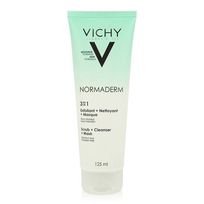 image of VICHY 薇姿 三合一淨膚泥 125mL 公司貨 VICHY Normaderm 3in1 Scrub + Cleanser + Mask 125ml