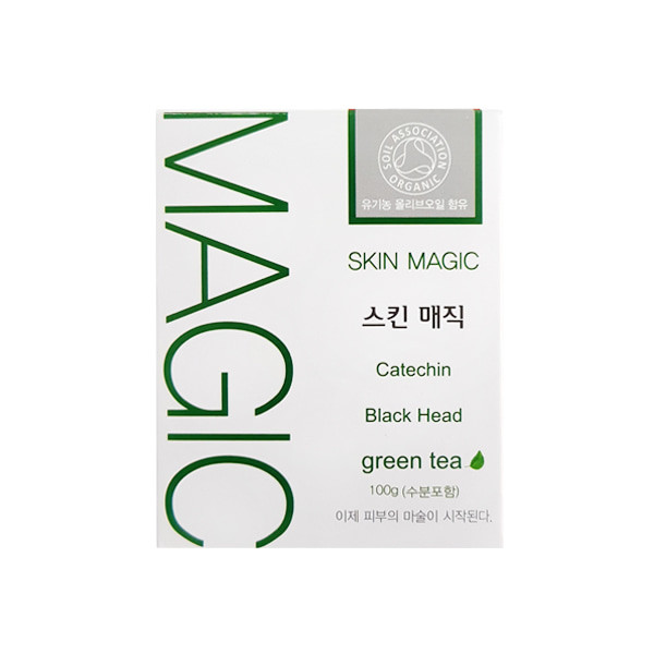 image of 韓國 Skin Magic 奇蹟粉刺皂 綠茶(保濕肌)100g Korea Skin Magic Catechin Black head Green Tea 100g