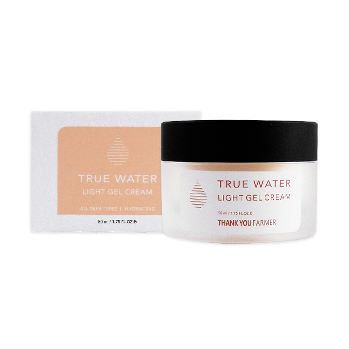 image of 韓國 Thank you Farmer 純淨絲滑清爽保濕面霜 50mL Korea Thank You Farmer, True Water, Light Gel Cream, All Skin Types, 1.75 fl oz (50 ml)