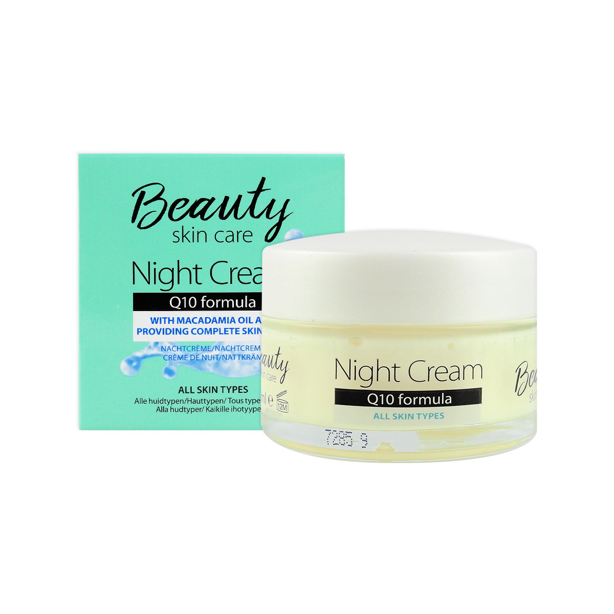 image of 歐洲 Beauty Skin Care Q10緊實活膚晚霜50ml Europe Beauty Skin Care Night Cream Q10 Formula 50ml