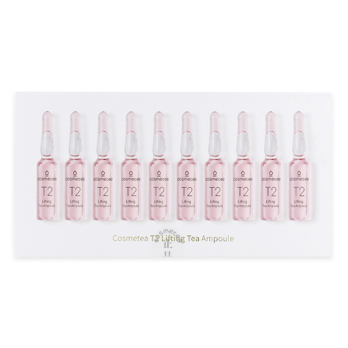 image of 韓國 Cosmetea小燈泡安瓶精華 粉 一滴去皺 10入*2mL(盒) Korea Cosmetea T2 Lifting Tea Ampoule (2ml 10 pcs) (Pink)