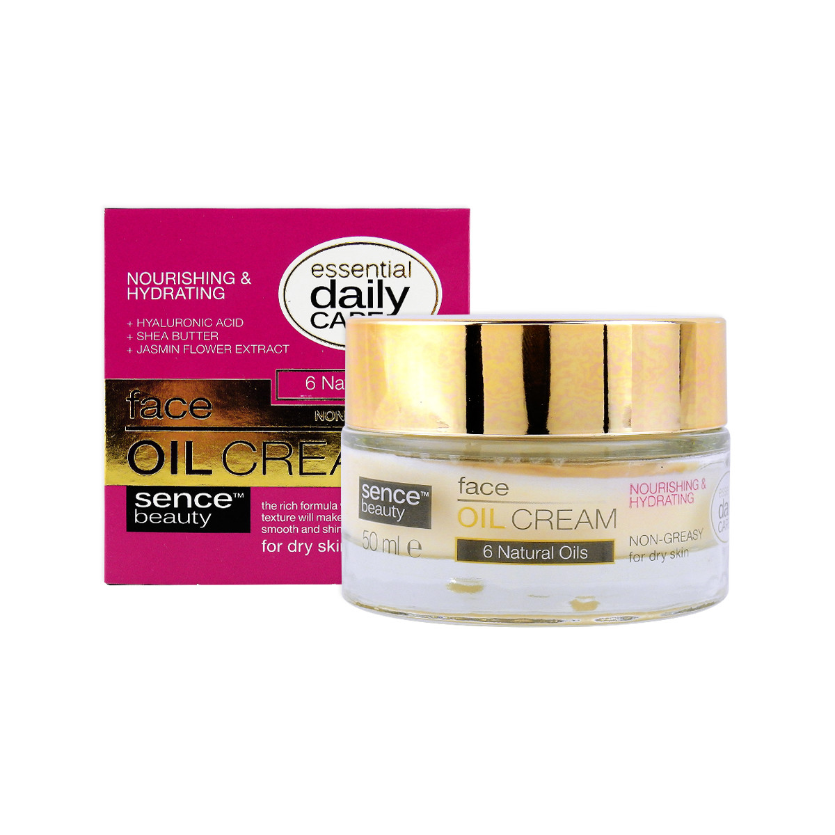 image of 歐洲Sencebeauty 美容精華霜 50ml (乾燥肌) Europe Sencebeauty Face Oil Cream Non-Grasy For Dry Skin 50mL