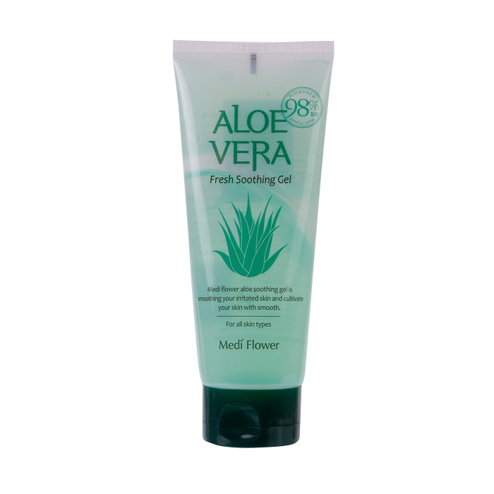 image of 韓國 Medi Flower 98%清新舒緩蘆薈膠 150ml Korea Medi Flower 98% Aloe Vera Fresh Soothing Gel 150ml