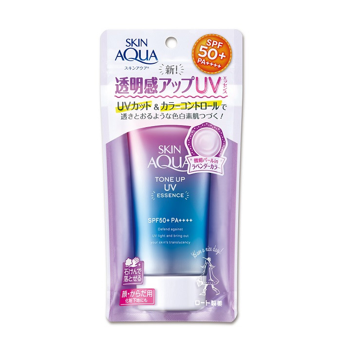 image of 曼秀雷敦 水潤肌柔光透亮防曬飾底凝露 80g SKIN AQUA Tone Up UV Essence SPF50+ PA++++ 80g