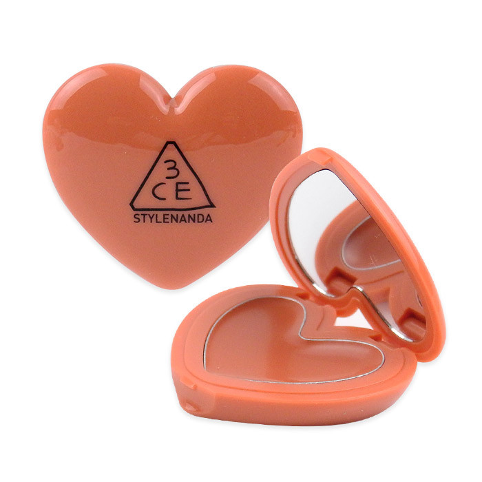 image of 韓國 3CE 愛心唇膏 1.4g #MAROON BEIGE Korea 3CE Stylenanda Heart Pot Lip Balm Lovely #Maroon Beige 1.4g