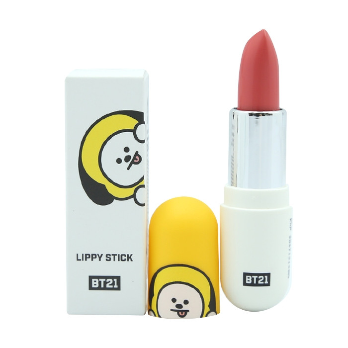 image of 韓國 VT*BT21 顯色保濕唇膏 03.Mood Rose(CHIMMY) Korea VT BT21 Cosmetics X Bts Lipstick (03 Mood Rose)