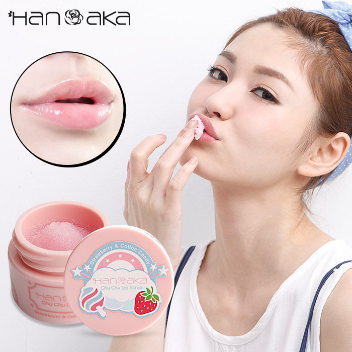 image of HANAKA 花戀肌 唇部去角質啾啾霜 15ml 草莓棉花糖 HANAKA - Chu Chu Lip Scrub Strawberry & Cotton Candy 15mL
