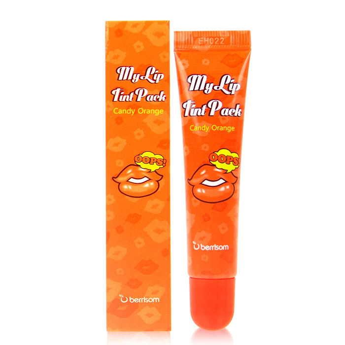 image of 韓國 Berrisom 映色保濕修護唇膜(撕除式/染色) 15g #.CADY ORANGE 糖果橘 Korea Berrisom My Lip Tint Pack Candy Orange 15g