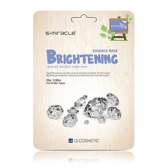 image of 韓國 S+Miracle 膠原蛋白面膜 25g #.亮白 Korea S+Miracle Diamond Radiance Brightening Essence Mask 25g