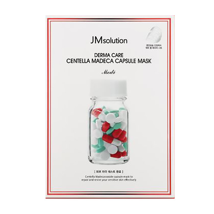 image of 韓國 JMsolution 膠囊修護面膜(單片) 紅(積雪草) Korea JMsolution Derma Care Centella Madeca Capsule Mask