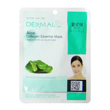 image of 韓國 DERMAL面膜 23g NO.06.蘆薈菁華面膜 Korea Dermal Aloe Collagen Essence Mask 23g