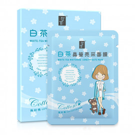 image of TT 波特嫚 小女孩無籽棉系列 白茶晶瑩亮采面膜 25mL*5/盒 TT White-Tea Whitening Concentrate Mask 25mL*5/box
