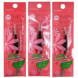 image of COSMOS 雙頭迷你粉刺夾 尖頭/勾頭/斜頭 粉刺夾+青春棒 二合一 COSMOS Blackhead clip acne clip medical shuttlecock double hook beauty tool