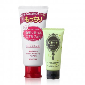 image of 日本 ROSETTE 去角質凝膠 120g Japan Japan Rosette exfoliating facial scrub gel 120g pink ( poetry rosette rosette mud facial cleanser clean pores cleanser25g)