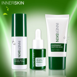 image of INNER SKIN淨顏煥膚三酸三對策 INNER SKIN Repair Skin Refining Toner,Intensive Renewal Essence & Overnight Soothing Mask