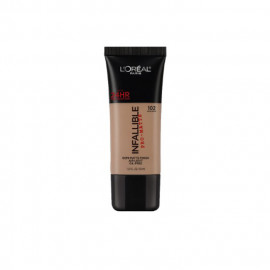 image of LOREAL 巴黎萊雅 24H恆霧無油慮粉底液 102明亮色30ml Loreal Paris Infallible Pro Matte 24Hr Foundation (102 Shell Beige) 30ml