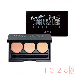 image of 1028 眼部修修 熊貓眼三色遮瑕盤 2.1g 1028 Visual Therapy 3-in-1 Corrector Palette Dark Eyes Concealer 2.1g