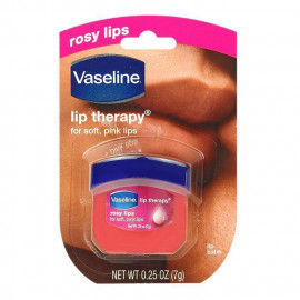 image of 美國 Vaseline 凡士林 潤唇膏(Q版瓶裝) 7g #.玫瑰 United States Vaseline Lip Therapy 7g #.Rosy Lips