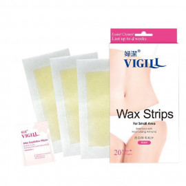 image of 婦潔 VIGILL 杏白除毛貼片20片入(局部用) VIGIL Wax Strips For Small Area Enriched With Moisturizing Almond 20 Pcs