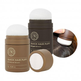 image of 韓國 The Face Shop 自然遮色氣墊髮粉 7g 深棕/自然棕 Korea The Face Shop Quick Hair Puff 7g Dark Brown/Natural Brown