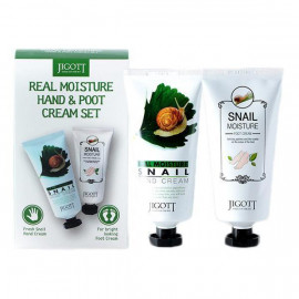 image of 韓國 JIGOTT 蝸牛濃縮精華手足霜組 Korea JIGOTT Real Moisture Hand & Poot Cream Set