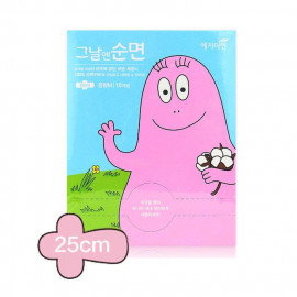 image of 韓國 Barbapapa 泡泡先生衛生棉 25cm-16入/包 #.日用 Korea Barbapapa Pure cotton for that day sanitary pads 25cm 6pcs