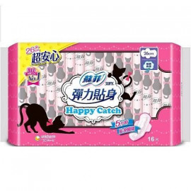 image of 蘇菲 Happy Catch日用潔翼 26cm/16片 Sanitary pad unicharm Center-in Happy Catch 26cm/16 Pcs