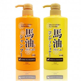 image of 日本LOSHI 馬油保濕滋養洗髮乳/潤髮乳600ml Japan LOSHI Horse Oil Shampoo/Conditioner 600ml