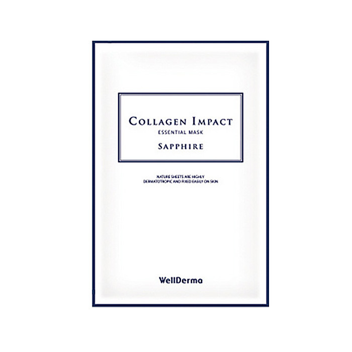 image of 韓國 WellDerma 夢蝸 膠原蛋白人皮面膜(單片) Korea WellDerma Collagen Impact Essential Mask Sapphire