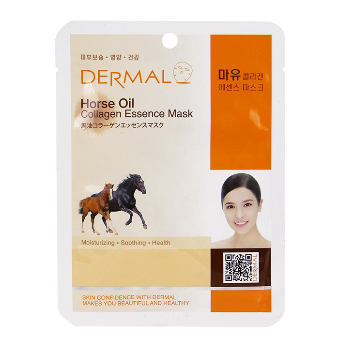 image of 韓國 DERMAL面膜 23g #.40 馬油滋養緊實 Korea DERMAL COLLAGEN ESSENCE MASK - HORSE OIL 23g