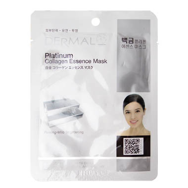 image of 韓國 DERMAL面膜 23g NO.01.白金深度保濕緊緻面膜(031 Platinum) Korea Dermal Platinum Collagen Essence Mask 23g