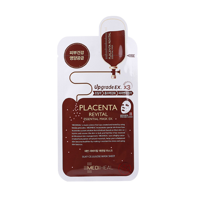 image of 韓國 MEDIHEAL 高效營養胎盤素面膜(單片) Korea MEDIHEAL Placenta Revital Essential Mask Ex